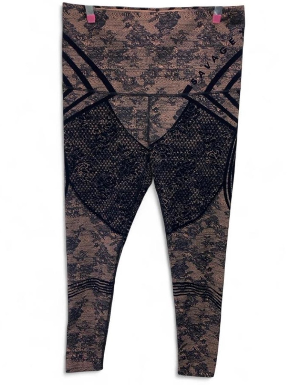 Savage x Fenty 2x/3x Plus Legging Flocked Floral EUC
